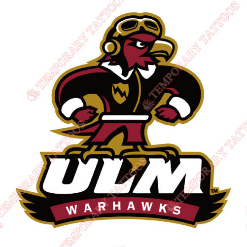Louisiana Monroe Warhawks Customize Temporary Tattoos Stickers NO.4829